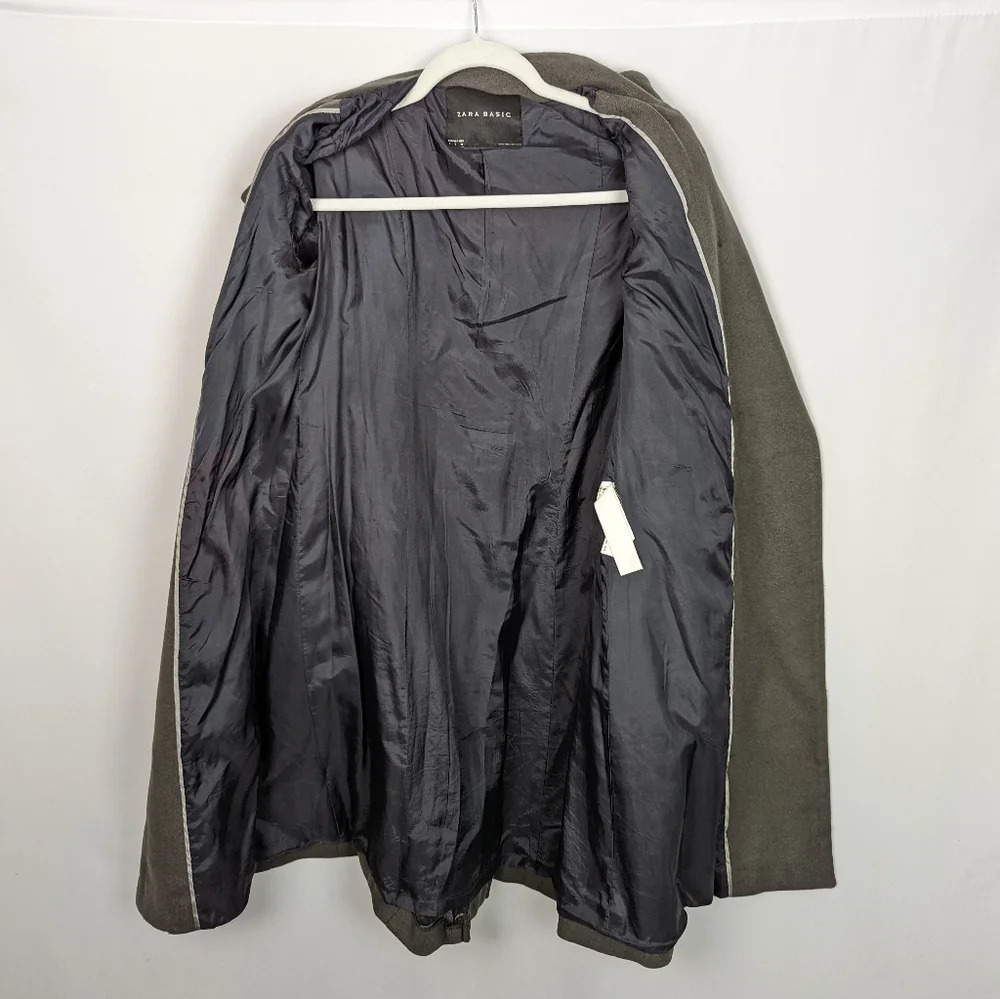 Zara Basic Double Breasted Wool Classic Military … - image 4